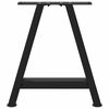 vidaXL Πόδια Τραπεζιού Σαλονιού Σχήματος Α 2 τεμ. Μαύρο 50x(42-43) εκ. Ατσάλι