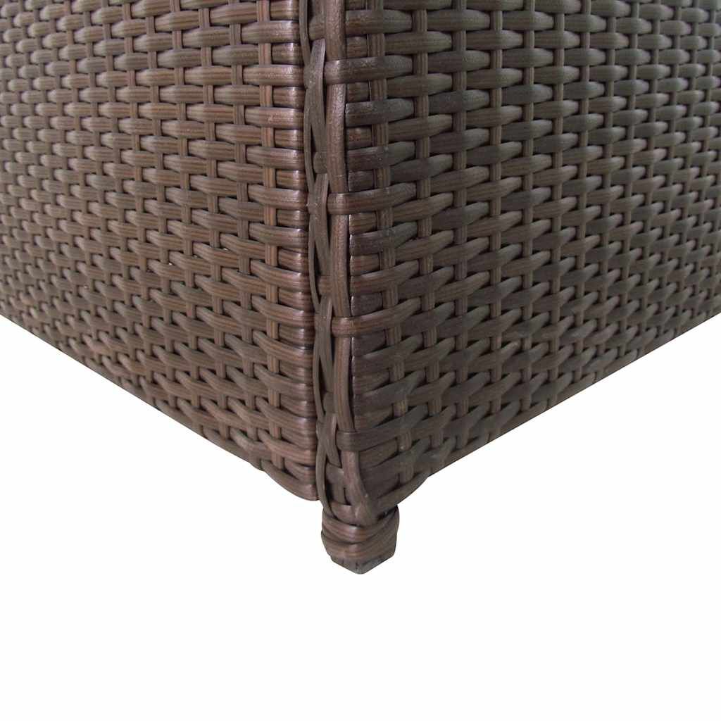 vidaXL Κουτί Αποθήκευσης Κήπου Καφέ 120x50x60 εκ. από Συνθετικό Ρατάν