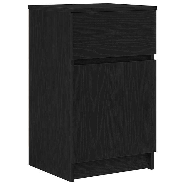vidaXL Κομοδίνο Μαύρο 39x35x65 εκ. από Επεξεργασμένο Ξύλο