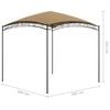 vidaXL Κιόσκι Taupe 3 x 3 x 2,65 μ. 180 γρ./μ²