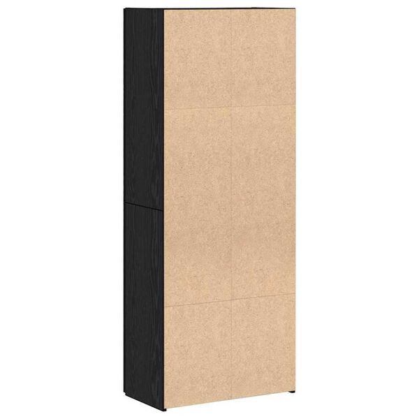 vidaXL Γραφείο Ντουλάπι με ράφι 2 pcs Μαύρη δρυς 60 x 32 x 153