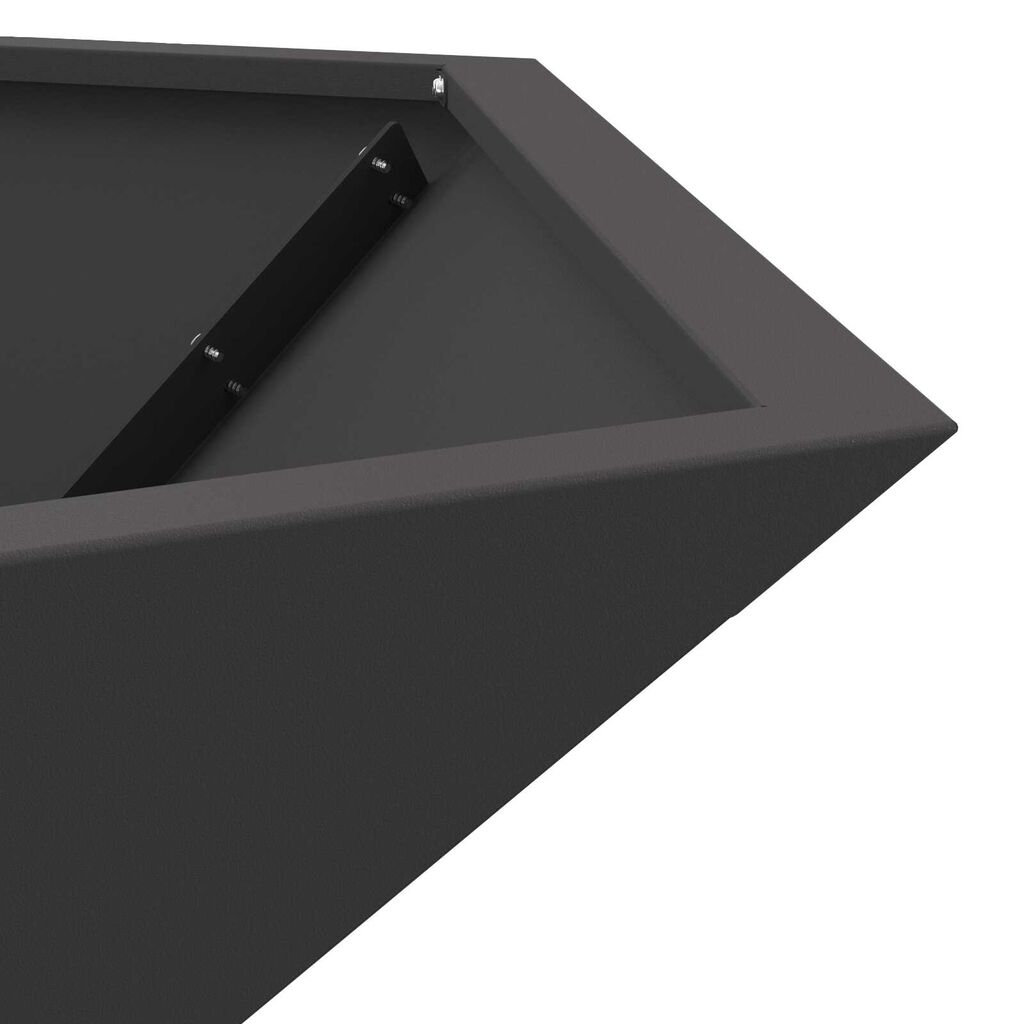 vidaXL Φωτιά Πυρκαγιάς Εξαγωνική Μαύρη 100x100x28 εκ Ατσάλι