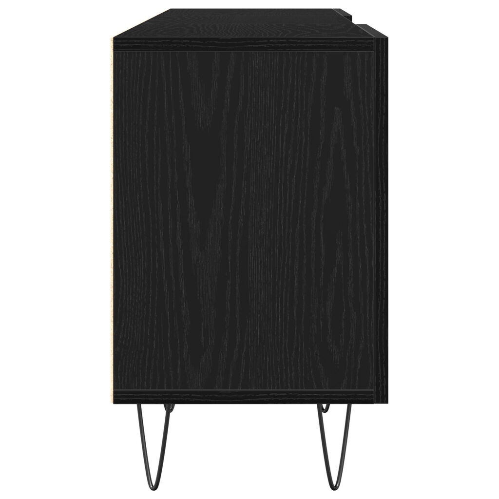 vidaXL Μονάδα τηλεόρασης Μαύρο Δρυς 150x30x50 εκ Επεξεργασμένο ξύλο