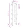 vidaXL Βιβλιοθήκη/Διαχωριστικό Χώρου Μελί 41x35x160 εκ. Μασίφ Πεύκο