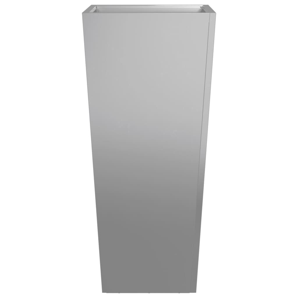 vidaXL Ζαρντινιέρα Κήπου 35x35x75 εκ. από Γαλβανισμένο Χάλυβα