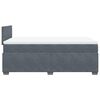 vidaXL Κρεβάτι Boxspring με Στρώμα Σκούρο Γκρι 120x190 εκ. Βελούδινο