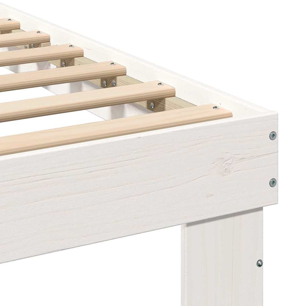 vidaXL Σκελετός Κρεβατιού Λευκό 80 x 200 cm Μασίφ ξύλο πεύκου