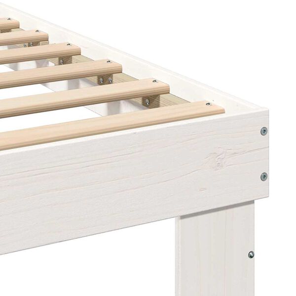 vidaXL Σκελετός Κρεβατιού Λευκό 80 x 200 cm Μασίφ ξύλο πεύκου