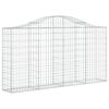 vidaXL Συρματοκιβώτια Τοξωτά 12 τεμ. 200x30x100/120 εκ. Γαλβαν. Ατσάλι
