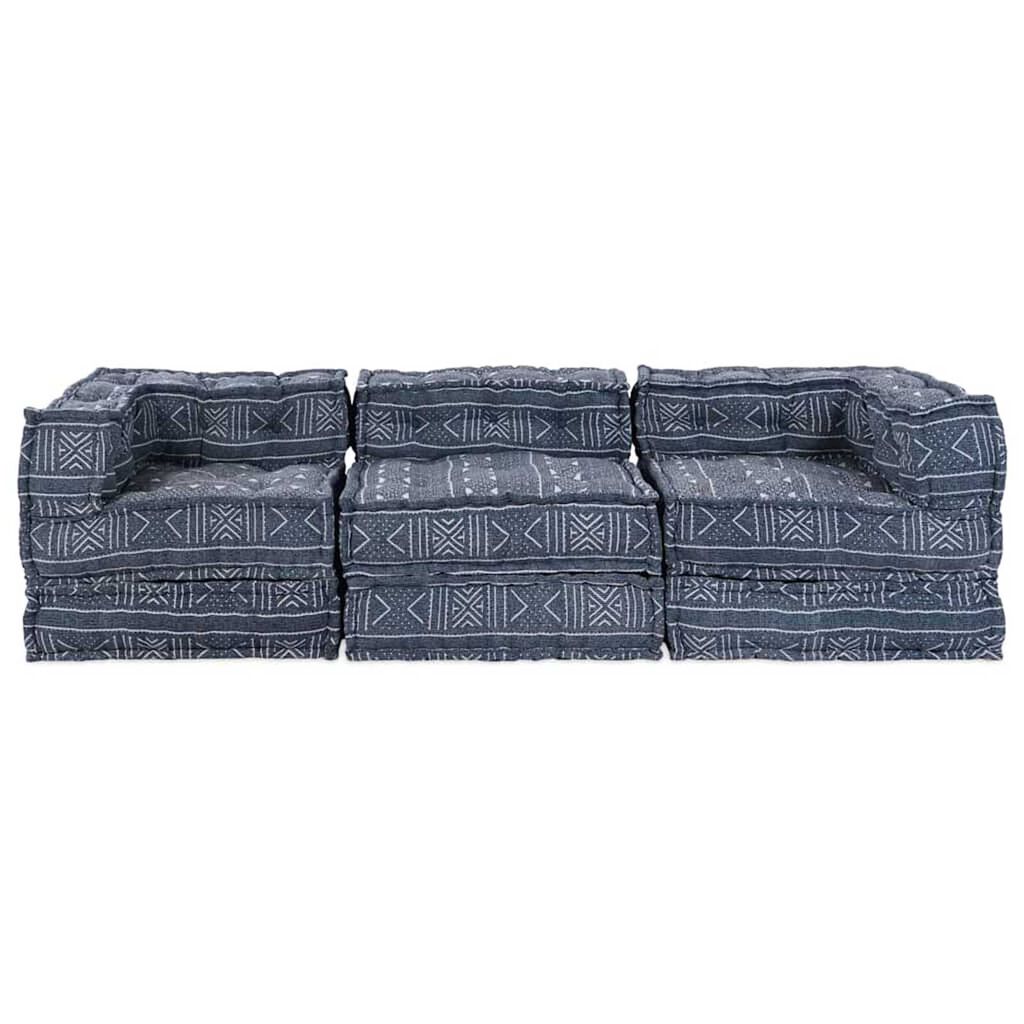 vidaXL Μαξιλάρι 3 pcs Μπλε 70 x 70 x 54 εκ Πολυεστέρας