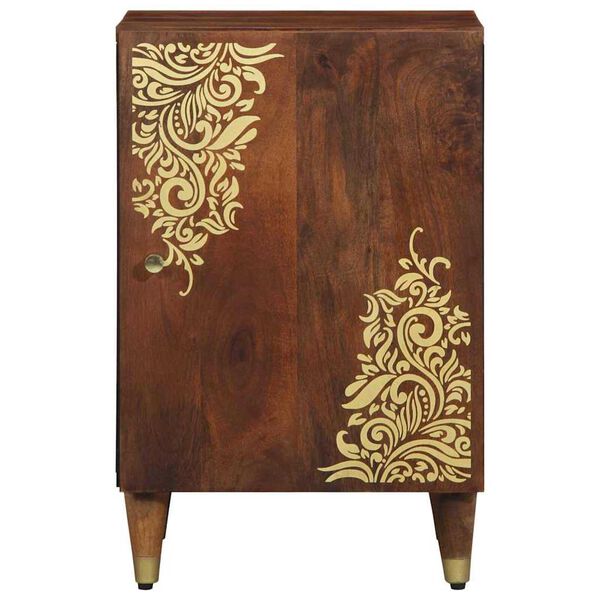 vidaXL Ντουλάπι Μπάνιου καφέ μελί 38 x 33 x 58 εκ. Μασίφ ξύλο μάνγκο