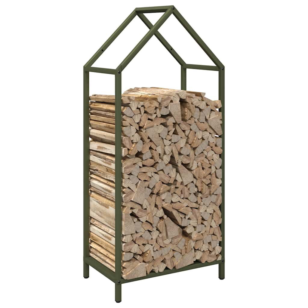 vidaXL Ράφι για καυσόξυλα 40x25x90 εκ. Ατσάλι ψυχρής έλασης