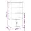 vidaXL Ντουλάπι Μαύρο 80 x 40 x 153 εκ. από Επεξεργασμένο Ξύλο