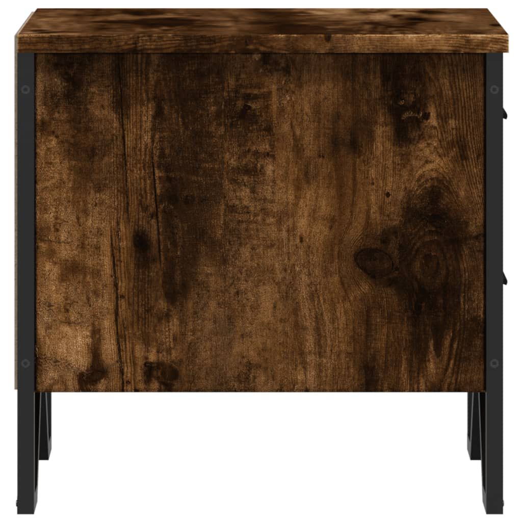 vidaXL Κομοδίνα 2 τεμ. Καπνιστή Δρυς 40x41x40 εκ. Επεξεργασμένο Ξύλο