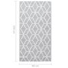vidaXL χαλί εξωτερικού χώρου ARAKIL γκρι 80x150 cm PP