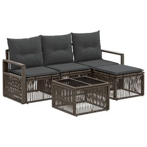 vidaXL &Sigma;&epsilon;&tau; &Kappa;&alpha;&nu;&alpha;&pi;έ &Kappa;ή&pi;&omicron;&upsilon; 5 pcs &Gamma;&kappa;&rho;&iota; &sigma;&upsilon;&nu;&theta;&epsilon;&tau;&iota;&kappa;ό &rho;&alpha;&tau;ά&nu;
