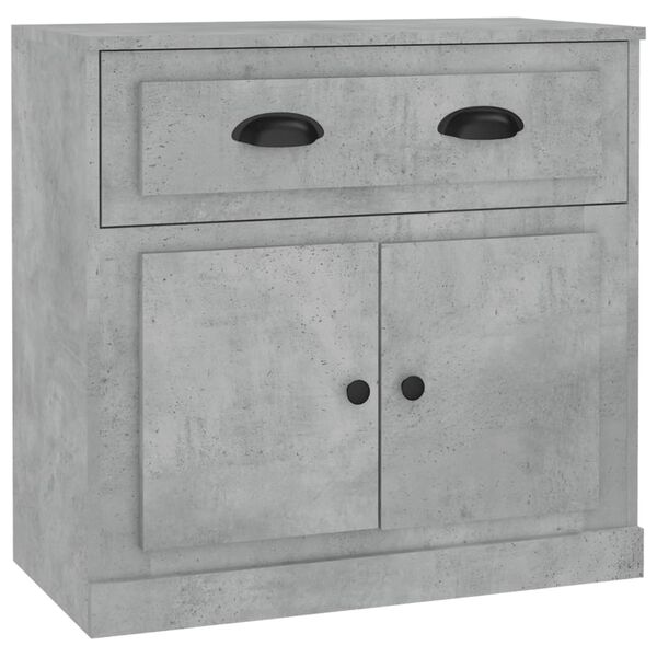 vidaXL Μπουφές Γκρι Σκυροδέματος 70x35,5x67,5 εκ. Επεξεργασμένο Ξύλο