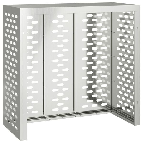 vidaXL Kάλυμμα Κλιματιστικού 110x50x105 εκ Γαλβανισμένο Ατσάλι