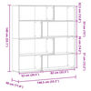 vidaXL Βιβλιοθήκη Γωνιακή 4 Επ. Sonoma Δρυς 85x85x140 εκ Επεξ. Ξύλο