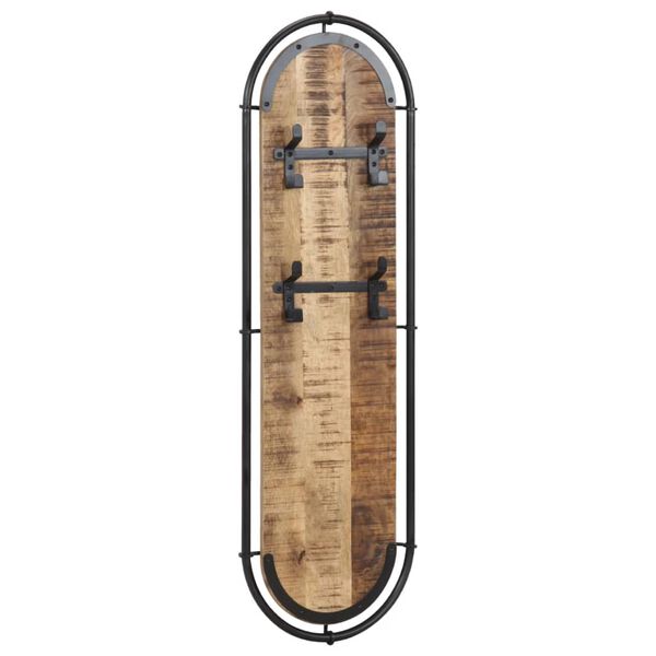 vidaXL Κρεμάστρες Τοίχου Επιτοίχιες 4 Γάντζους 2τεμ. Μασίφ Ξύλο Μάνγκο