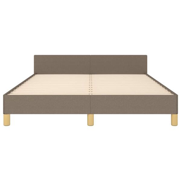 vidaXL Σκελετός Κρεβατιού Χωρίς Στρώμα Taupe 140x200 εκ. Υφασμάτινο
