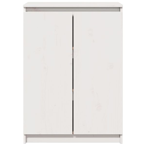 vidaXL Ντουλάπι Λευκό 60 x 36 x 84 εκ. από Μασίφ Ξύλο Πεύκου