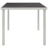 vidaXL Τραπέζι Κήπου Μαύρο 220 x 90 x 74,5 εκ. Ατσάλινο