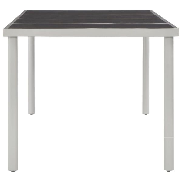 vidaXL Τραπέζι Κήπου Μαύρο 220 x 90 x 74,5 εκ. Ατσάλινο