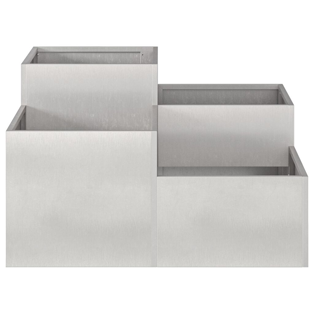 vidaXL Κήπος Γλάστρα 80x80x48 εκ Ανοξείδωτο ατσάλι