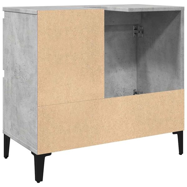 vidaXL ντουλάπι νεροχύτη σκυρόδεμα γκρι 65x33x60cm κατασκευασμένο ξύλο