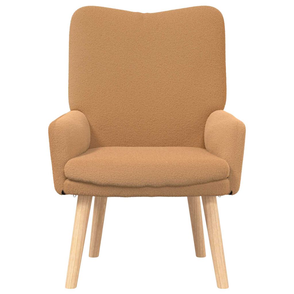 vidaXL Χαλαρωτική Πολυθρόνα Μπεζ 63 x 67 x 94 εκ. ύφασμα