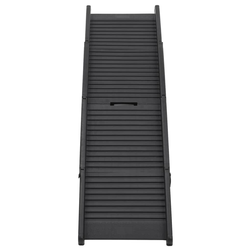 vidaXL Ράμπα Σκύλου Πτυσσόμενη Μαύρη 153 x 40 x 12,5 εκ. από Πλαστικό