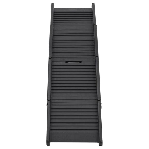 vidaXL Ράμπα Σκύλου Πτυσσόμενη Μαύρη 153 x 40 x 12,5 εκ. από Πλαστικό