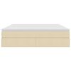 vidaXL Κρεβάτι με αποθηκευτικό χώρο και στρώμα Κρεμ 180 x 200 cm