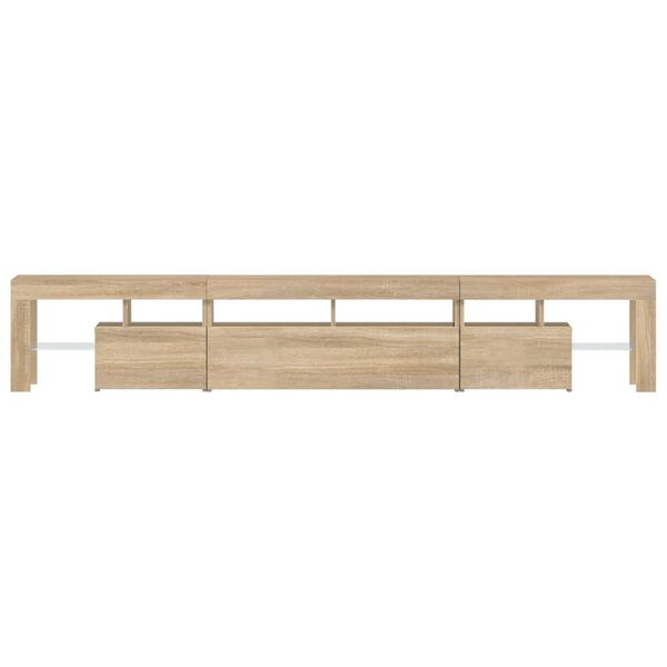 vidaXL Έπιπλο Τηλεόρασης με LED Sonoma Δρυς 230 x 36,5 x 40 εκ.