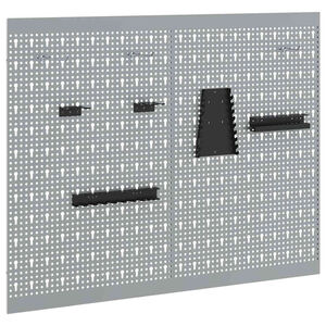 vidaXL Αποθηκευτική Παγκάκια 2 pcs Γκρι 100 x 1 x 80 εκ