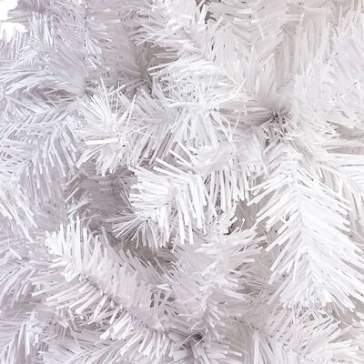 vidaXL Χριστουγεν Δέντρο Προφωτισμένο Slim Λευκό 210εκ