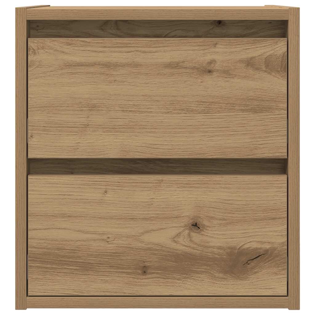 vidaXL Κομοδίνο Επιτοίχιο Αρτισιανή Δρυς 38x34x40 εκ.