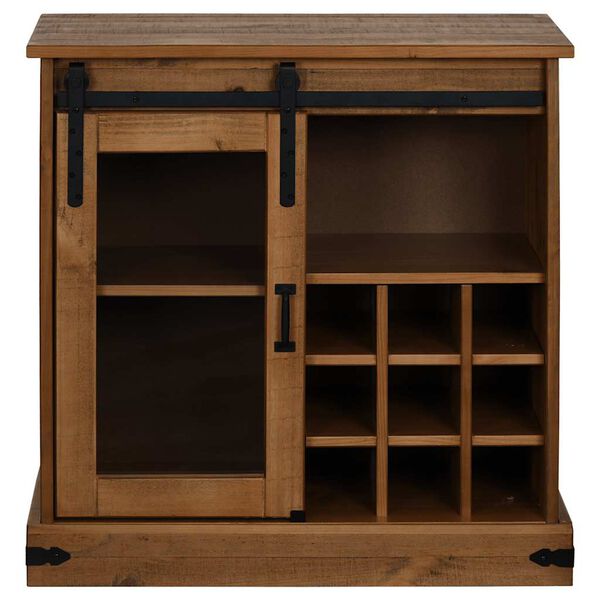vidaXL Sideboard HALDEN με συρόμενη πόρτα 80x40x80 cm μασίφ ξύλο