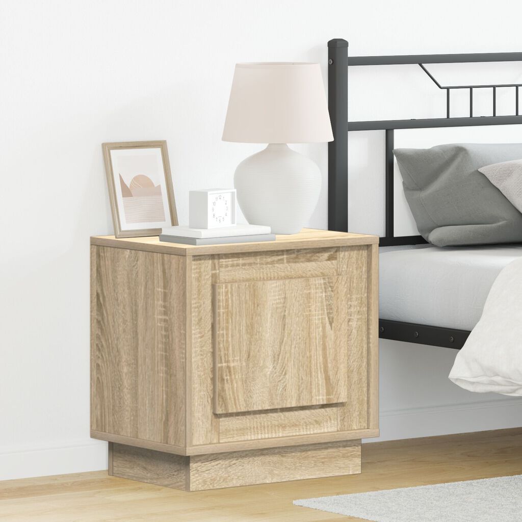 vidaXL Κομοδίνα Σετ 2 Sonoma oak Επεξεργασμένο ξύλο 44 x 34.5 x 45 εκ