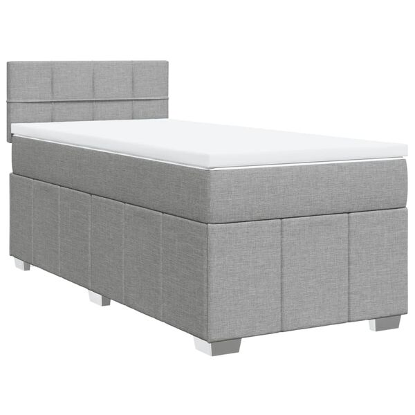 vidaXL &Kappa;&rho;&epsilon;&beta;ά&tau;&iota; Boxspring &mu;&epsilon; &Sigma;&tau;&rho;ώ&mu;&alpha; &Alpha;&nu;&omicron;&iota;&chi;&tau;ό &Gamma;&kappa;&rho;&iota; 90x190 &epsilon;&kappa;. &Upsilon;&phi;&alpha;&sigma;&mu;ά&tau;&iota;&nu;&omicron;