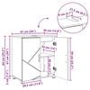 vidaXL Ντουλάπι Μπάνιου με ράφι με πόρτα Γκρι sonoma 61 x 35 x 64 εκ.