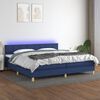 vidaXL &Kappa;&rho;&epsilon;&beta;ά&tau;&iota; Boxspring &mu;&epsilon; &Sigma;&tau;&rho;ώ&mu;&alpha; & LED &Mu;&pi;&lambda;&epsilon; 200x200 &epsilon;&kappa;. &Upsilon;&phi;&alpha;&sigma;&mu;ά&tau;&iota;&nu;&omicron;