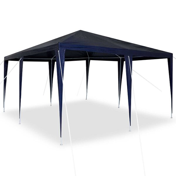 vidaXL Σκηνή Πάρτυ Μπλε, Λευκό 400 x 400 x 266 εκ Πολυεστέρας, Χάλυβας
