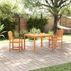 vidaXL Σέτ φαγητού για κήπο 3 pcs Καφέ Μασίφ ξύλο ακακίας