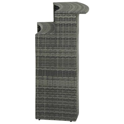 vidaXL Τραπέζι Μπαρ Κήπου Γκρι 120 x 55 x 110 εκ. από Συνθετικό Ρατάν