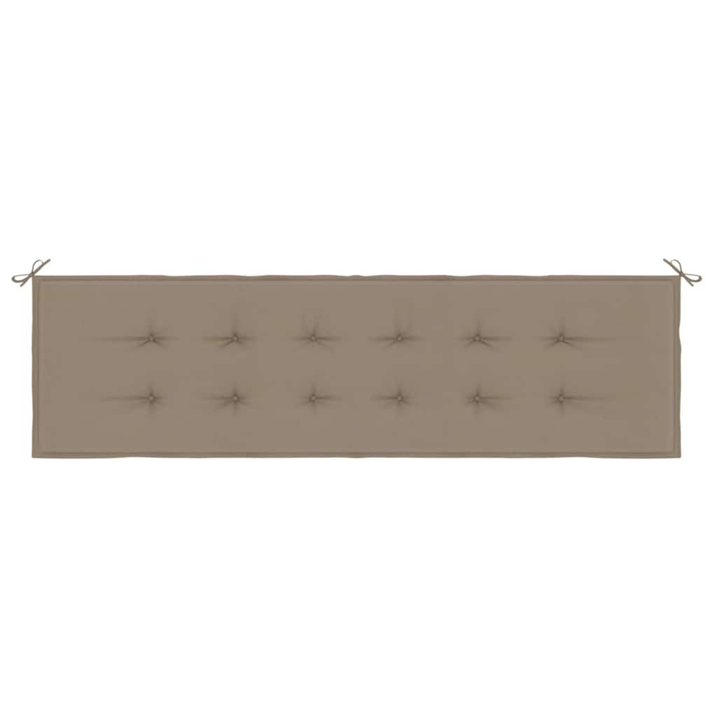 vidaXL Μαξιλάρι Πάγκου Κήπου Taupe 180x50x4 εκ. Ύφασμα Oxford