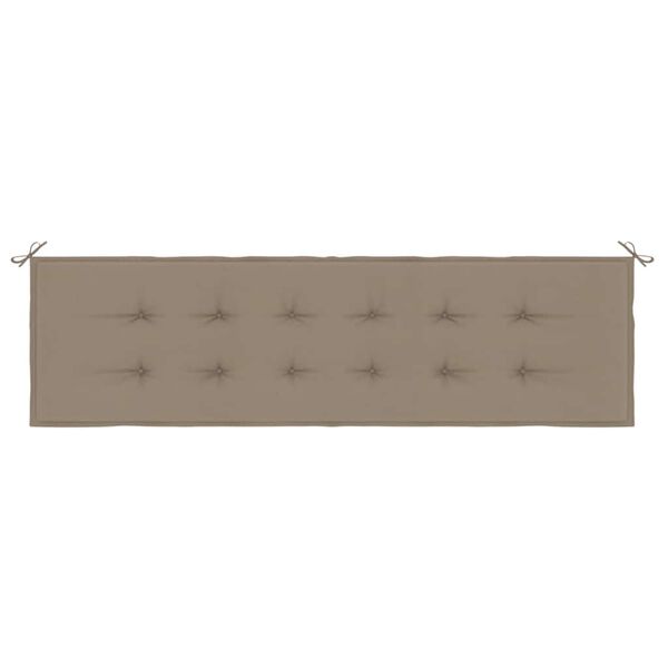 vidaXL Μαξιλάρι Πάγκου Κήπου Taupe 180x50x4 εκ. Ύφασμα Oxford
