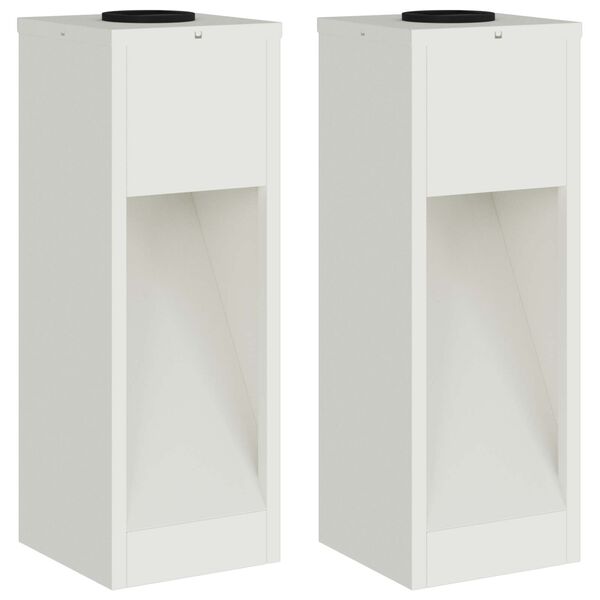 vidaXL Φωτιστικό Ηλιακής Ενέργειας LED Διαδρομής 2 pcs Λευκό