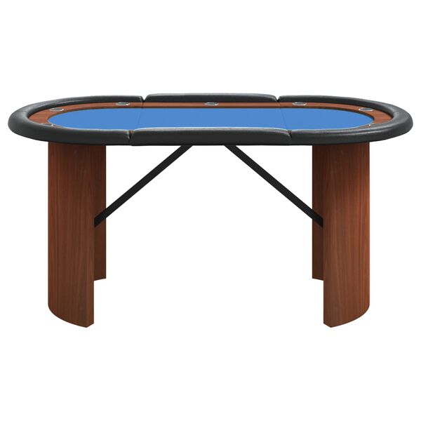 vidaXL Τραπέζι Πόκερ για 10 Παίκτες Μπλε 160 x 80 x 75 εκ.